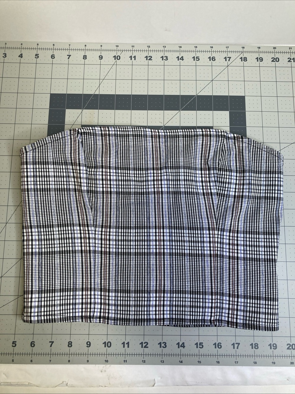 Akira Plaid Strapless Zipper Bustier Top Size M Layering Preppy